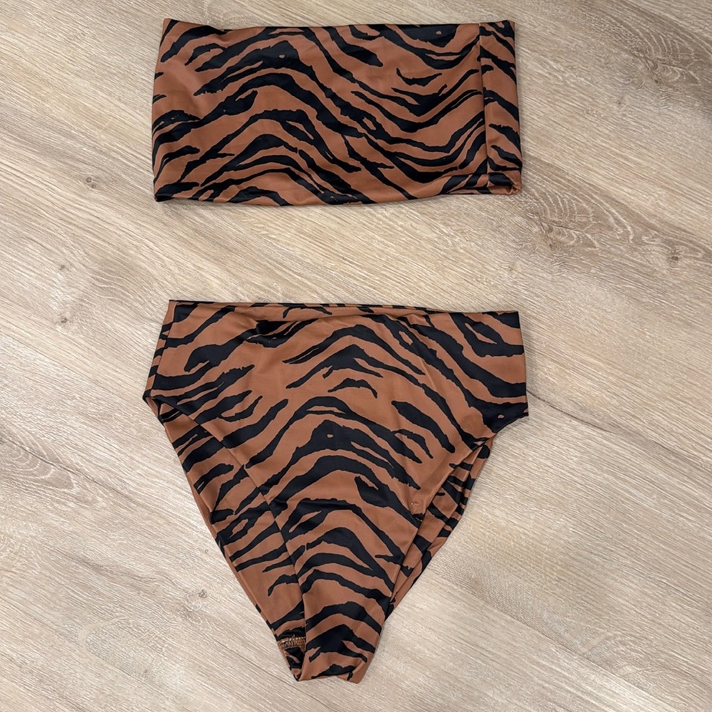 Buddy Love Brown and Black Zebra Bikini